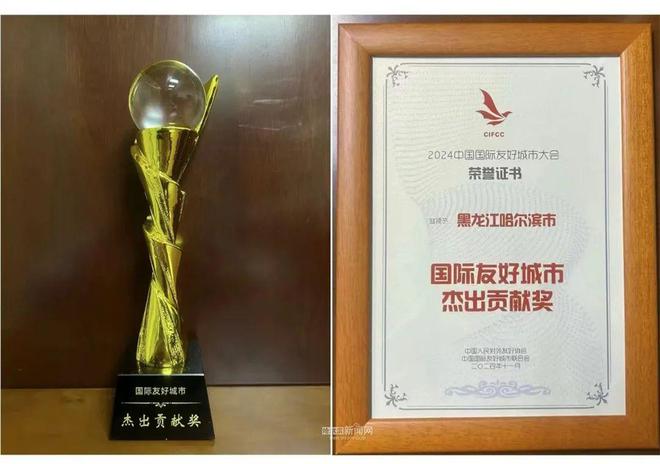 九游娱乐：哈尔滨市荣获“国际友好城市杰出贡献奖”(图2)