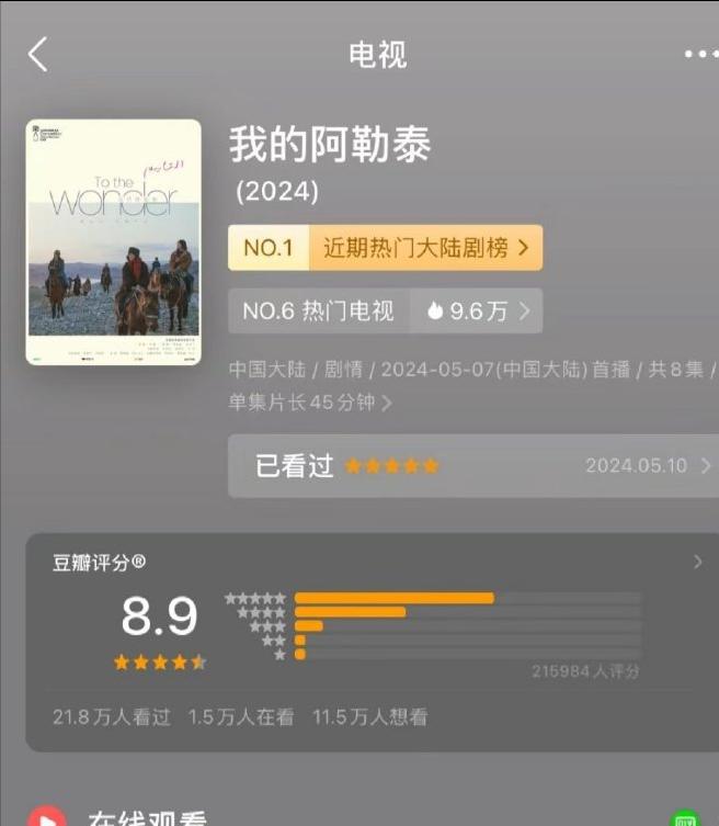 九游娱乐：2024豆瓣高分剧排行榜《繁花》第3《山花烂漫时》9分高居第1(图3)