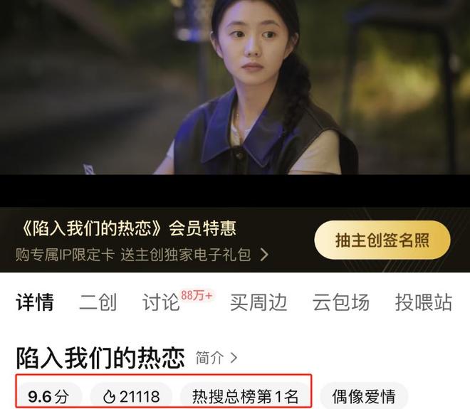 九游娱乐：《热恋》仅20分钟飙升第一？22000热度炸服！真香剧竟清爽又上头(图3)