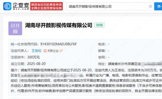 离婚夫妻商业再携手：新公司李湘持股99%王岳伦任法定代表人(图2)